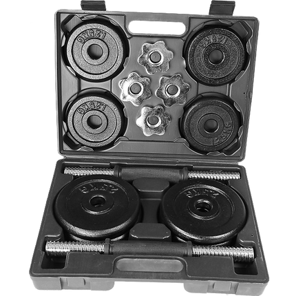 20kg Black Dumbbell Set with Carrying Case