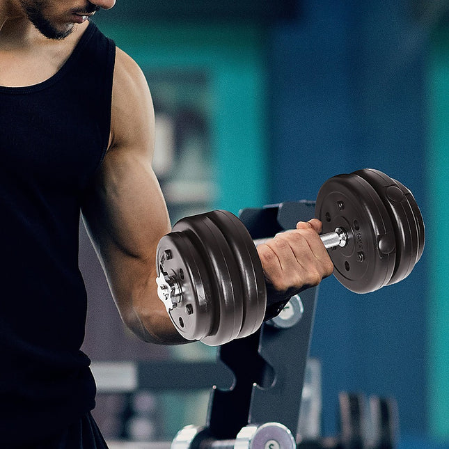 30KG Adjustable Dumbbell Set – Home Gym Weights for Strength & Fitness Training