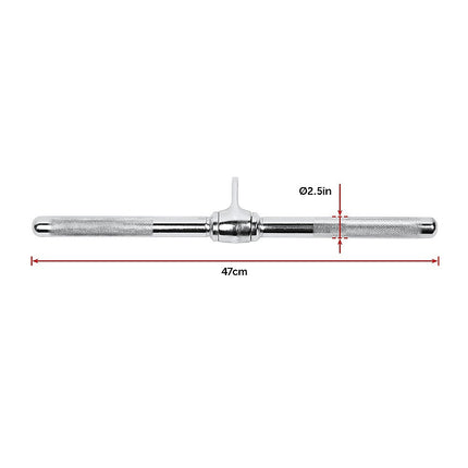 Revolving Straight Bar – Gym Cable Attachment for Tricep, Bicep & Pulley Workouts