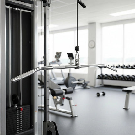 48" Lat Pulldown Bar Cable Attachment – Gym Handle for Back & Strength Training