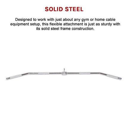 48" Lat Pulldown Bar Cable Attachment – Gym Handle for Back & Strength Training