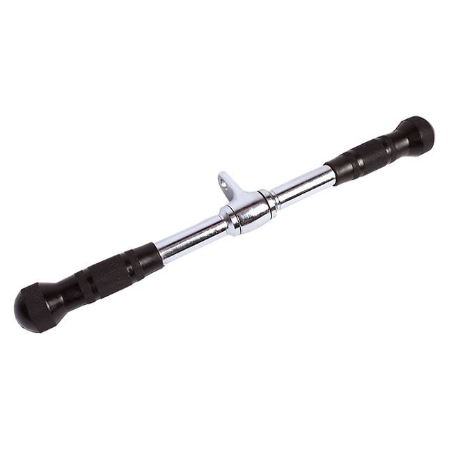 Randy & Travis Rubber Coated Solid Straight Bar Attachment for Cable Machines