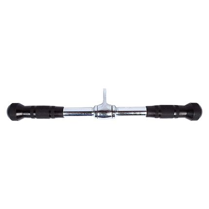 Randy & Travis Rubber Coated Solid Straight Bar Attachment for Cable Machines
