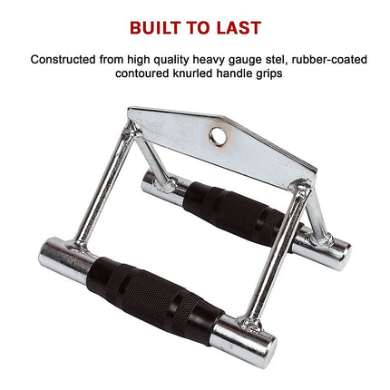 Rubber-Coated Close Grip Triangle Attachment for Lat Pulldown