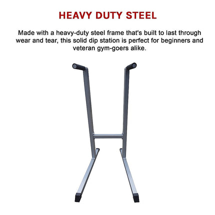 Solid Dip Station Power Tower for Home Gym Strength Training Upper Body Workouts