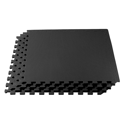 4 Tiles EVA Interlocking Gym Floor Mats – Home Fitness Puzzle Exercise Mat Set