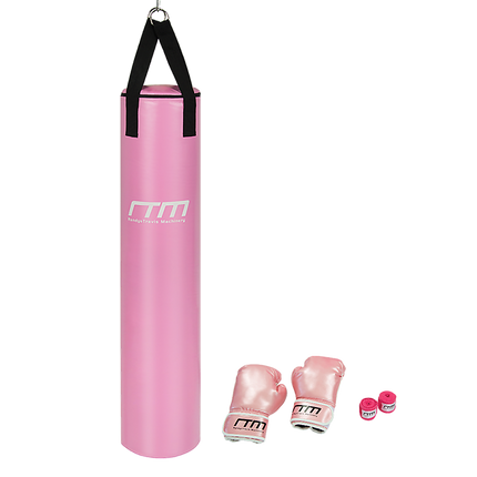 70lb Red Heavy Bag Kit Punching Boxing Bag Gloves Hand Wraps