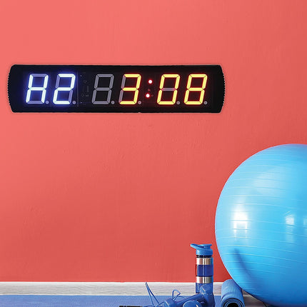 6 Digit Digital Timer Interval Fitness Clock LED Gym Display