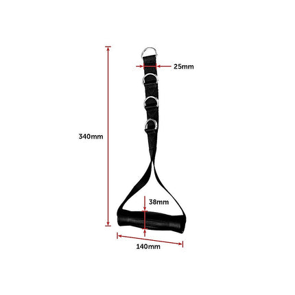 2x Adjustable Nylon Cable Handles – Home Gym Attachment for Strength Training