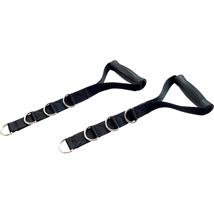 2x Adjustable Nylon Cable Handles – Home Gym Attachment for Strength Training