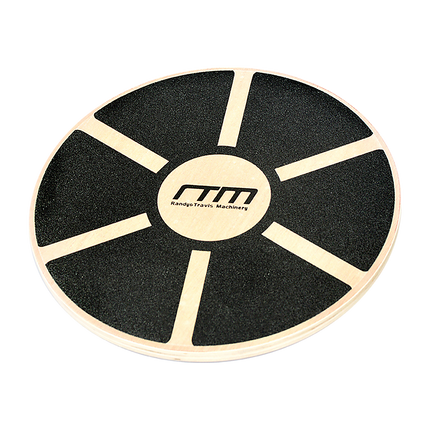 Heavy Duty 15.5" Wooden Balance Board with Non-Slip Pad for Fitness Training