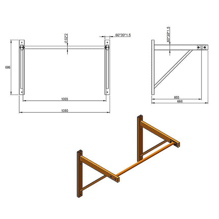 Wall Mounted Pull Up Bar – Heavy Duty Chin Up Station for Home Upper Body Training