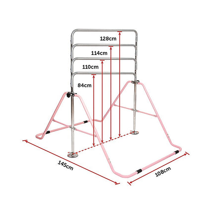 Kids Gymnastics Bars Training Horizontal Bar Monkey Kip Bar Pink