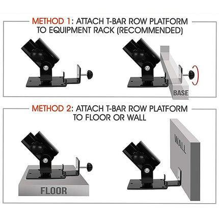 Landmine T Bar Row Platform 360 Degree Swivel for 1 & 2 Inch Bars Olympic