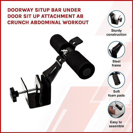 Doorway Sit Up Bar Under Door Ab Crunch Abdominal Trainer Workout
