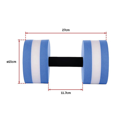 2x Water Aerobics Dumbbell EVA Aquatic Barbell Aqua Fitness
