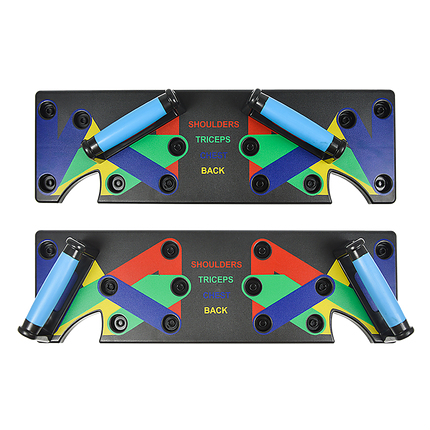 9 in 1 Push Up Board Yoga Bands Fitness Workout Train Gym Exercise Pushup Stand