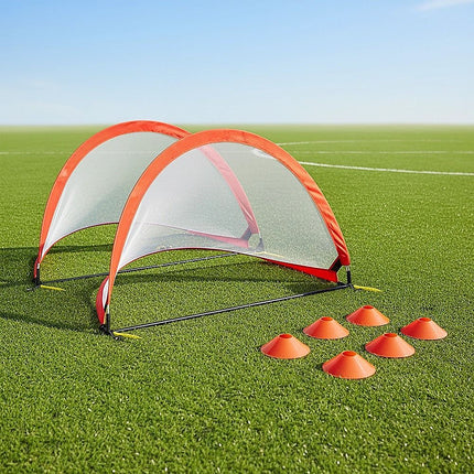 Portable Kids Soccer Goal Set with Cones