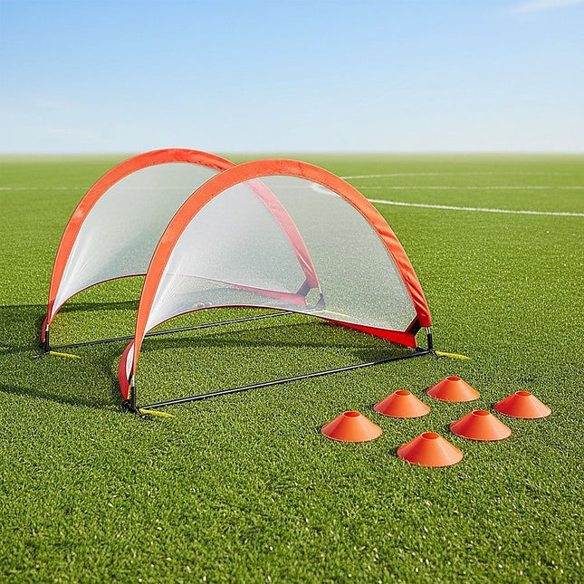 Portable Kids Soccer Goal Set with Cones