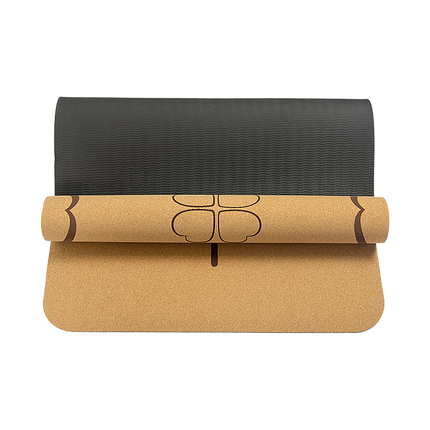 Natural Cork TPE Yoga Mat Sports Eco Friendly Exercise Fitness Gym Pilates