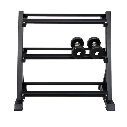 Dumbbell Rack Storage Stand Hex Weight Heavy Duty 3 Tier Wide Home Gym Fitness
