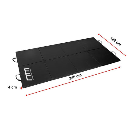 Folding Black Exercise Mat – Gymnastics, Martial Arts, Yoga, Karate & Judo Training