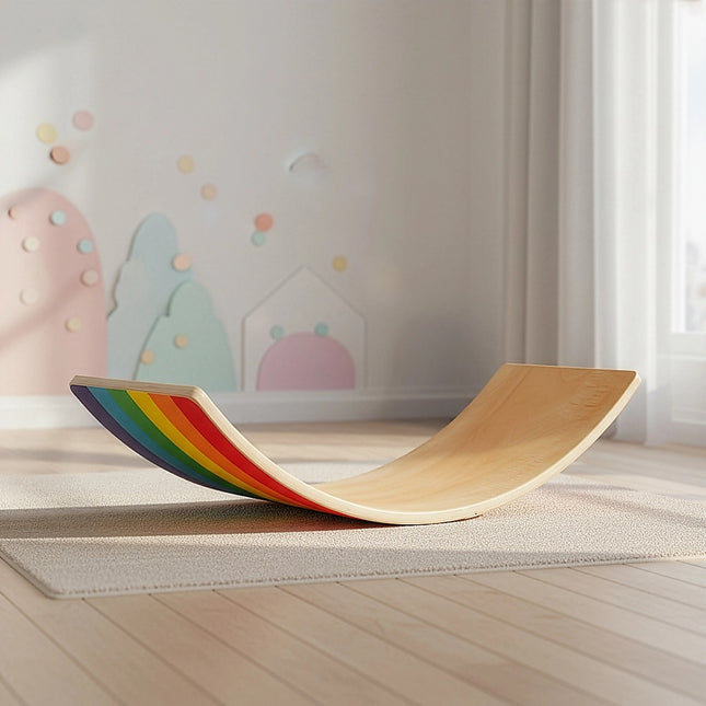 Wooden Wobble Balance Board for Kids Toddlers Adults