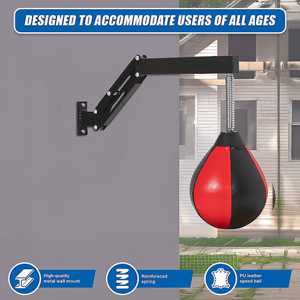 Speed Bag Punching Boxing Bag Wall Mount Reflex Training