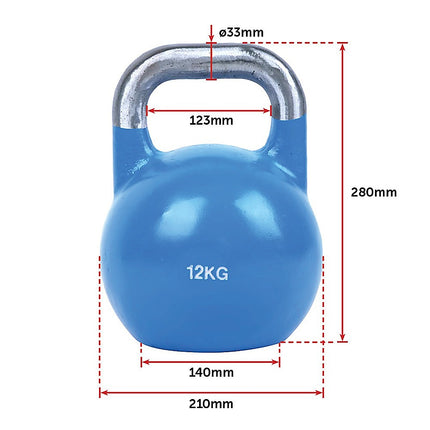 12kg Pro-Grade Steel Kettlebell – Heavy Duty Strength Training