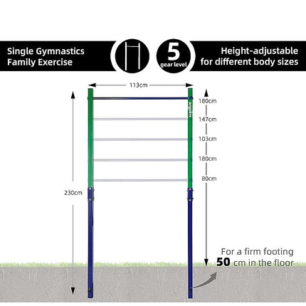 Single Outdoor Pull-Up Bar – Height Adjustable Gymnastics & Fitness Bar