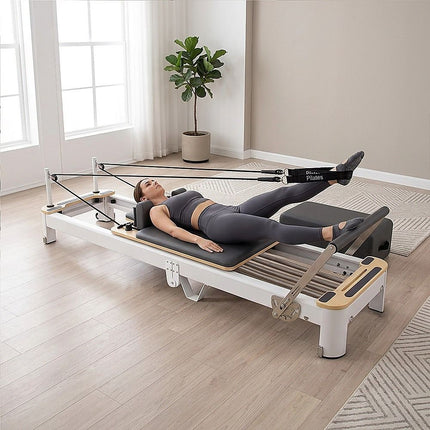 Folding Pilates Reformer Machine – Home Workout Bed for Full Body Fitness Training