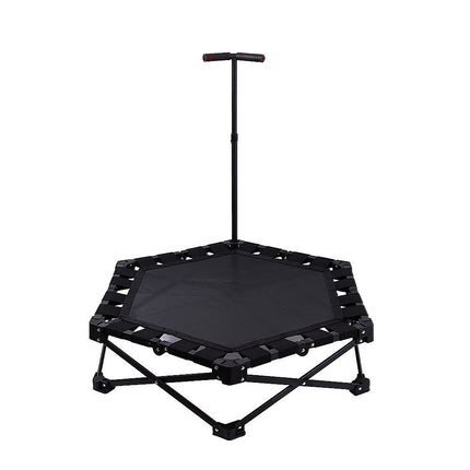 Foldable Fitness Trampoline with Handle Compact Folding Rebounder