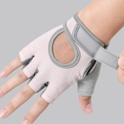 M Black Silicone Padded Workout Gloves - Non-Slip Weightlifting Gloves for Enhanced Grip and Palm Protection