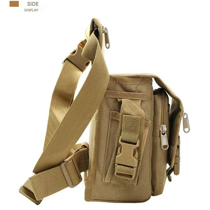 Black Tactical Outdoor Leg Bag – 900D Durable Multi-Layer Waist Pack for Cycling, Fishing, and Security
