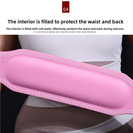 Size M Pink Professional Weightlifting Belt with Sponge Padding for Deep Squat and Deadlift - Men and Women Fitness Support