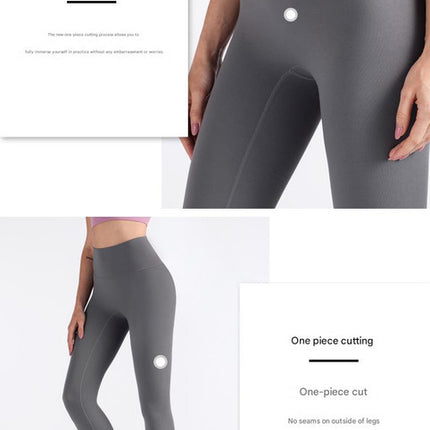 Size M Black High-Waisted Seamless Yoga Pants for Women - Tummy Control, Butt Lifting & Back Waistband Pocket