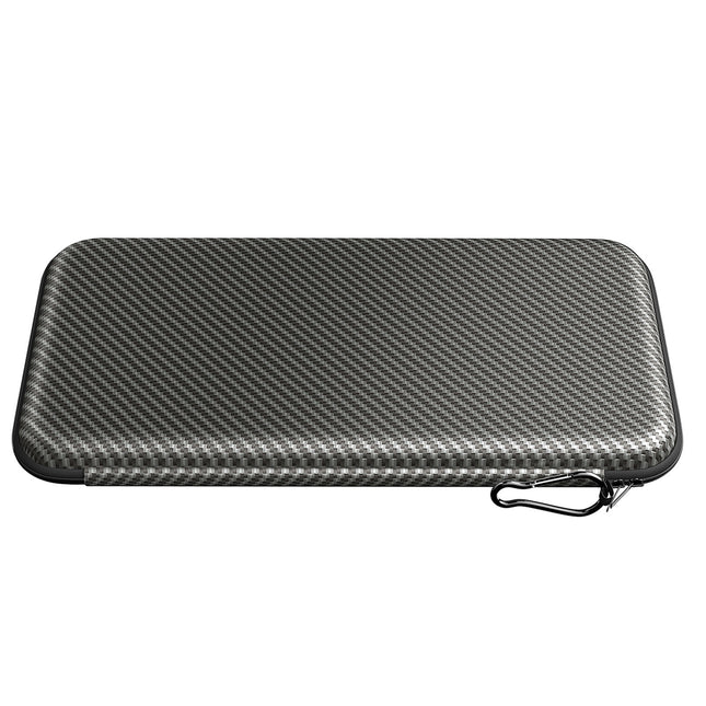 Premium Golf Glove Holder Case - Keeps Gloves Dry & Shaped, Carbon Fiber Look with Hook (Gloves Not Included)