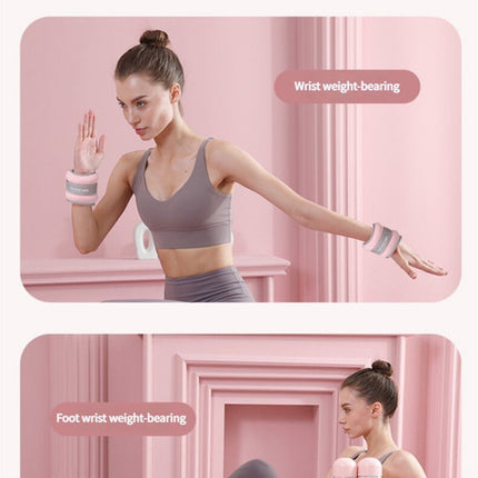 Pink Adjustable Weighted Leg & Wrist Sandbag Set – 1kg Each for Fitness, Running, and Dance Training