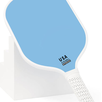 Green Fiberglass Pickleball Paddle - Lightweight 215g with Anti-Slip TPU Grip for Outdoor Sports