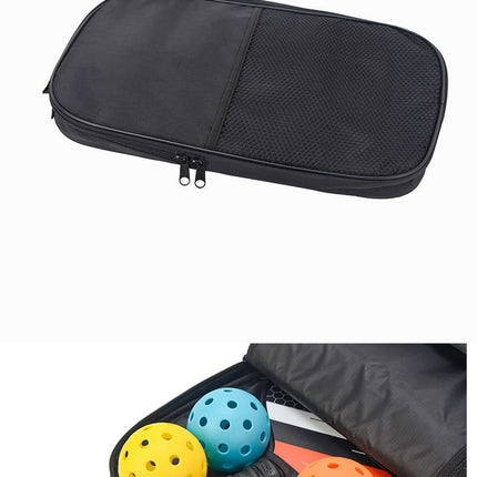 Red Fiberglass Pickleball Paddle Set - 2 Minimalist Paddles, 4 Balls, and Carry Bag for Outdoor Play