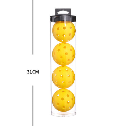 2 Tubes Black Outdoor Pickleball Balls 4-Pack - Durable 40-Hole Design with Carry Tube(8 balls in total)