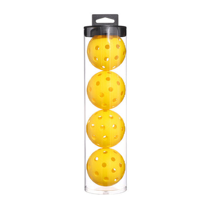 2 Tubes Yellow Outdoor Pickleball Balls 4-Pack - Durable 40-Hole Design with Carry Tube(8 balls in total)