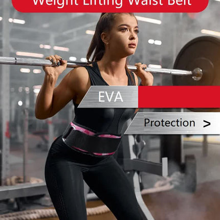 Size S Pink Camouflage Camo Weightlifting Belt - EVA Nylon Gym Belt for Squats, Deadlifts & Lumbar Support