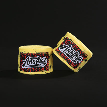 Yellow Spider Pro Grade 5m Boxing Hand Wraps - Printed Elastic Bandages for Training & Combat Sports (1 Pair)