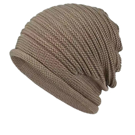 Khaki Warm & Stylish Women's Knitted Beanie Hats (3-Pack) - Perfect for Cold Weather Comfort