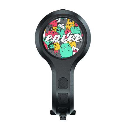 Black Style D Ultra-Loud Electric Bike Horn - 130dB USB Rechargeable, IPX6 Waterproof, Easy Mount Bicycle Safety Bell