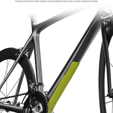 2 Pcs Black Durable Bicycle Frame Down Tube Protector Sticker  - Anti-Scratch Guard for MTB & Road Bikes
