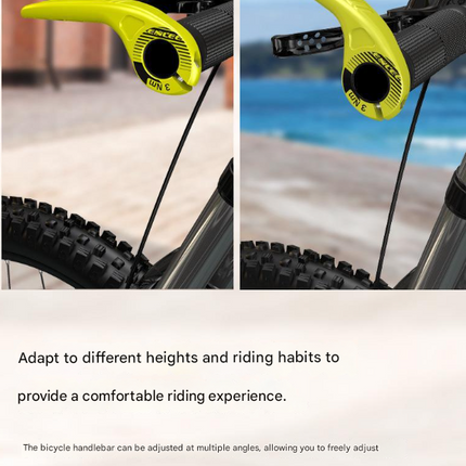 Light Green Ultralight Ergonomic Bike Bar Ends - High-Strength Composite Horn Grips (22.2mm)