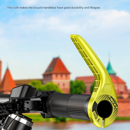 Light Green Ultralight Ergonomic Bike Bar Ends - High-Strength Composite Horn Grips (22.2mm)