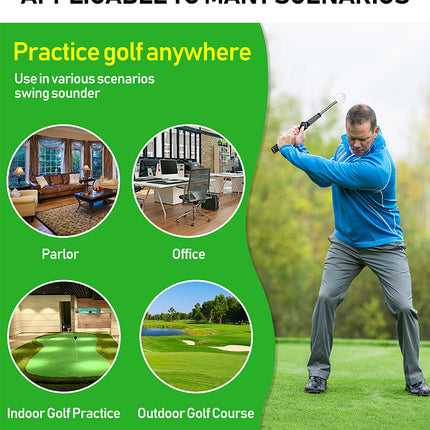 Red Pro Golf Swing Trainer - Extendable with Audible Click & Corrective Grip Aid